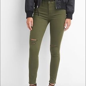 Gap Army Green Jeggings